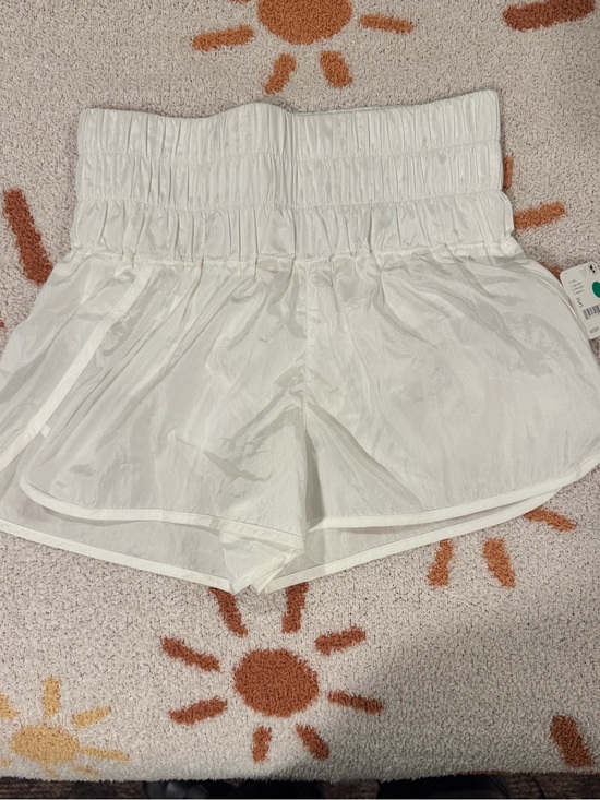Free People Pants - Free People White High-Smocked Waist Athletic Shorts